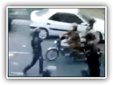 Police beating a man
